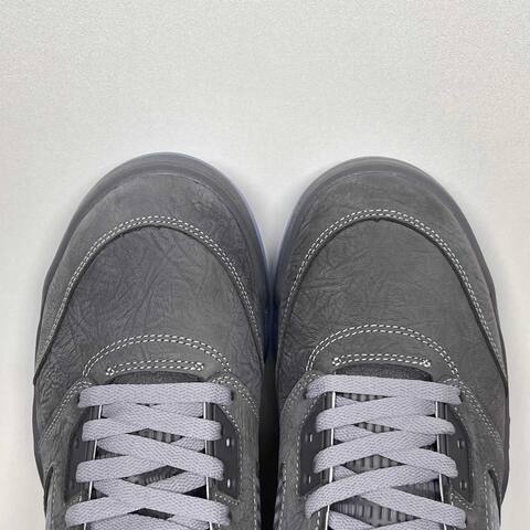 Jordan Air Jordan 5 Wolf Grey DD0587-002 Dark Grey Light Grey White Ice Blue Basketball Shoe (BS-87291)