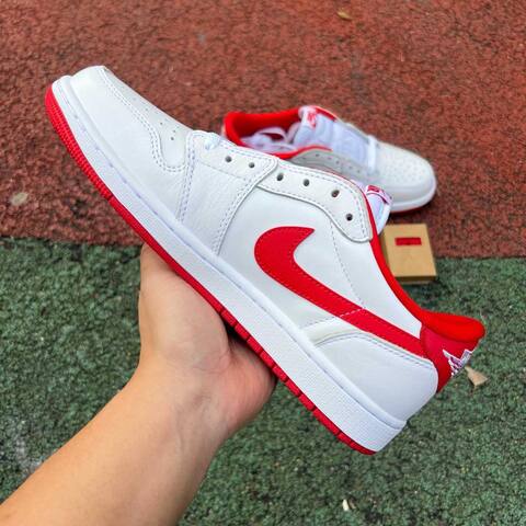 Jordan Air Jordan 1 Retro Low OG CZ0790 161 White University Red US 8 5 UK 7 5 BR 40 EUR 42 26 5 Cm Sneaker - Men's (BS-87212)