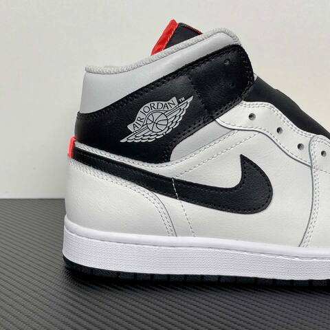 Jordan Air Jordan 1 Mid DQ8426-109 White Black Red Grey Sneaker (BS-87164)