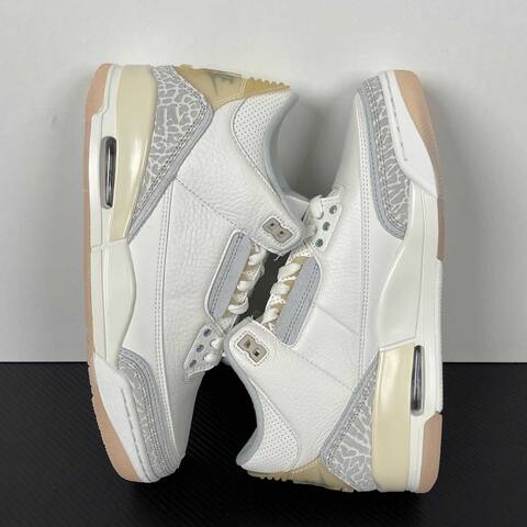 Jordan Air Jordan 3 Ivory FJ9479-100 White Grey Cream Gum Basketball Shoe (BS-87346)