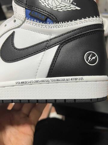 Jordan Union LA x Fragment Design x Air Jordan 1 High II7282-100 White Black Blue Basketball Shoe (BS-87181)