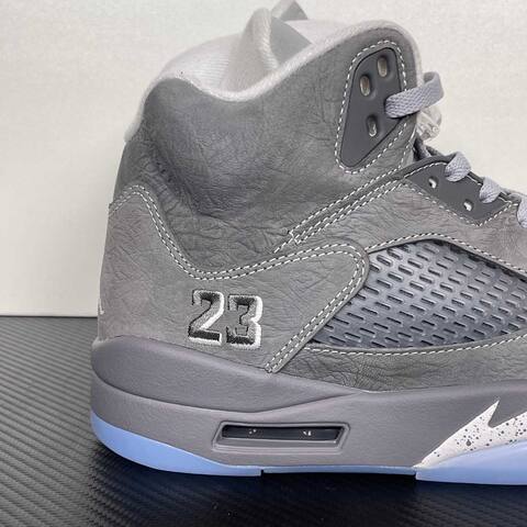 Jordan Air Jordan 5 Wolf Grey DD0587-002 Dark Grey Light Grey White Ice Blue Basketball Shoe (BS-87291)