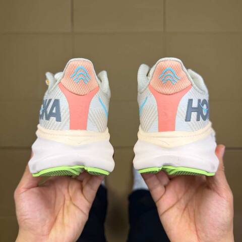 HOKA Clifton 9 White Beige Yellow Green Pink Running Shoe Running Sneakers (BS-86875)