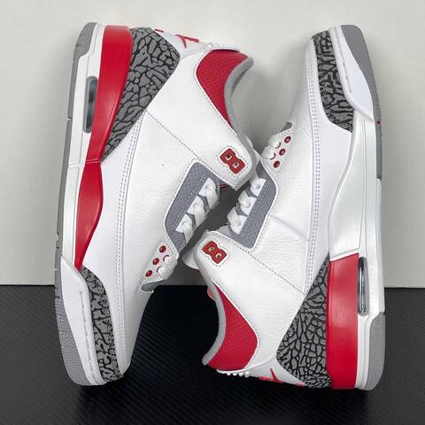 Jordan Air Jordan 3 Retro Fire Red DN3707-160 White Red Grey Black Basketball Shoe (BS-87345)