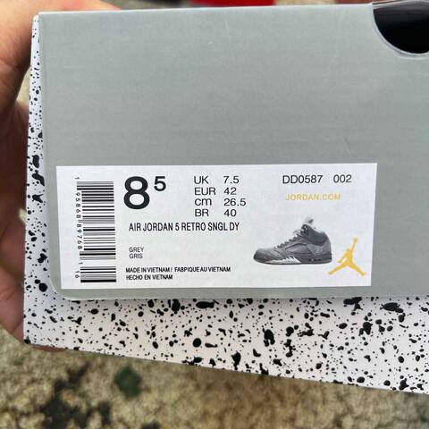 Jordan Air Jordan 5 Retro DD0587-002 Wolf Grey White Clear EU 42 Basketball Shoe - Men's (BS-87294)