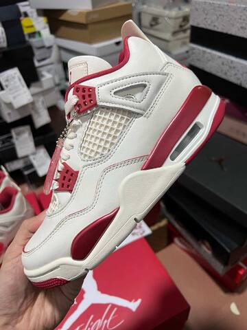 Jordan Air Jordan 4 Retro HV0823-108 Sail Red White Basketball Shoe (BS-87262)
