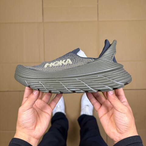 HOKA Restore TC Dark Olive Black Sneaker Casual Sneakers (BS-86933)