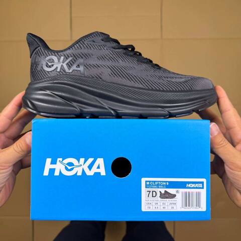 HOKA Clifton 9 Black Running Shoe Running Sneakers (BS-86881)