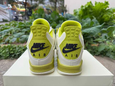 Jordan Air Jordan 4 J Balvin IW2872-700 Sail Bright Yellow Black Basketball Shoe (BS-87276)
