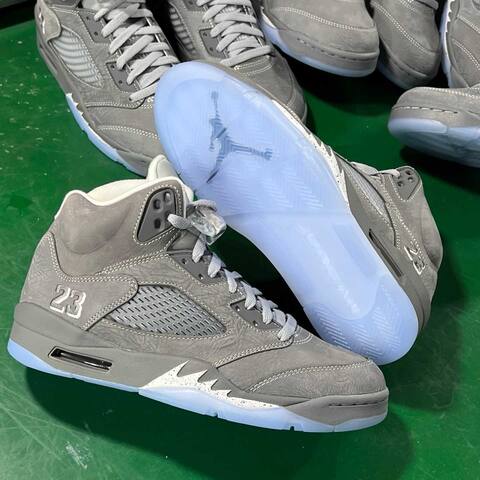 Jordan Air Jordan 5 DD0587-002 Wolf Grey White Ice Blue Basketball Shoe (BS-87288)