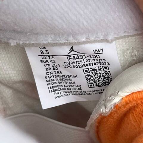 Jordan Air Jordan 3 Solefly IF4491-100 White Orange Green Sail Basketball Shoe (BS-87339)