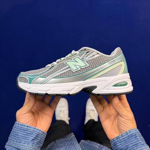New Balance 740 U740NC2 Grey Silver Mint Green White USA 8 UK 7 5 EUR 41 5 Running Shoe - Men's (BS-87099)