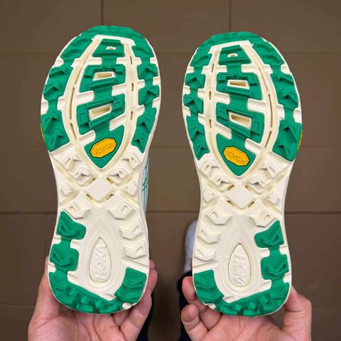 HOKA ONE ONE Mafate Speed 2 White Beige Neon Green Cream Trail Shoe Trail Running Sneakers (BS-86854)