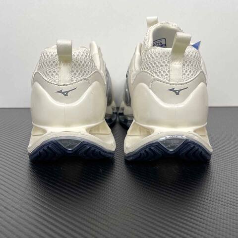 Mizuno WAVE PROPHECY J1 GC258384 Off White Silver Navy Running Shoe Running Sneakers BS-86775
