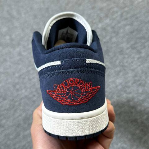 Jordan Air Jordan 1 Low IO7448-400 White Navy Blue Yellow Red Sneaker (BS-87172)