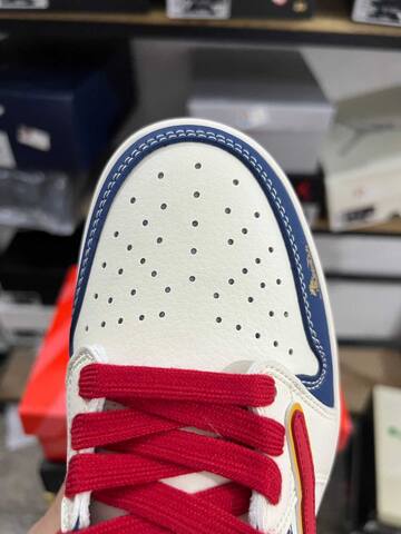 Jordan Air Jordan 1 Low Travis Scott CNY 2026 White Navy Red Gold Sneaker (BS-87214)