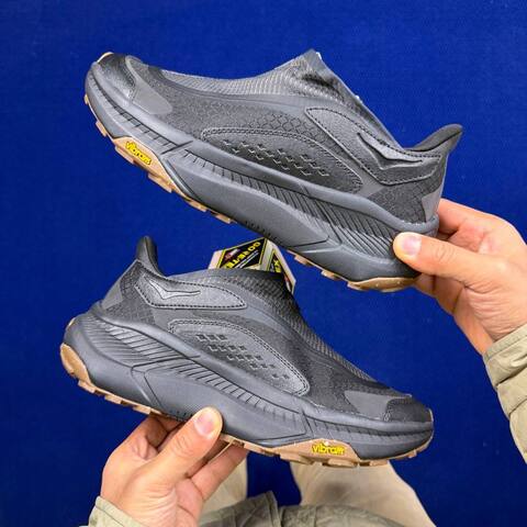 HOKA Project Transport 8 Black Gum Brown Trail Shoe Trail Running Sneakers (BS-86818)