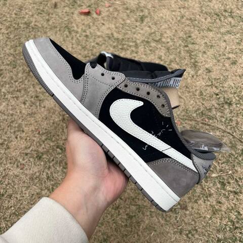 Jordan Air Jordan 1 Low OG SP DM7866 001 Sail Dark Grey Black EU 42 Sneaker - Men's (BS-87203)