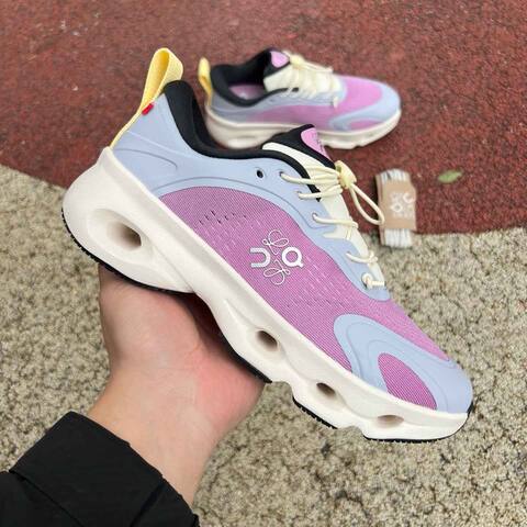 On Cloudsolo 3WF30600665 Grey Purple Cream US 6 EU 37 UK 4 JP 23 Running Shoe Running Sneakers - Women's (BS-86764)