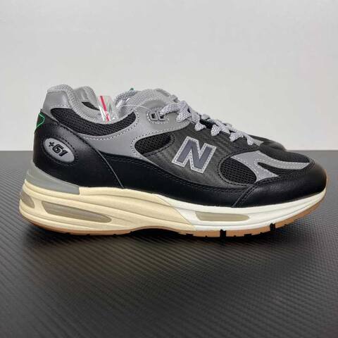 New Balance 991 V2 U991UT2 Black Silver Cream White Brown Sneaker (BS-87084)