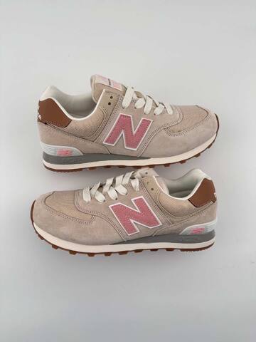 New Balance 574 ML574BCA Beige Pink Brown White Grey Sneaker (BS-87076)