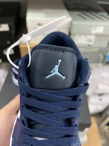 Jordan Air Jordan 1 Low 553558 404 Midnight Navy White University Blue EUR 40 Sneaker - Men's (BS-87152)