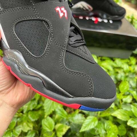 Jordan Air Jordan 8 Retro 305381-062 Black True Red White Gunmetal EUR 43 Basketball Shoe - Men's (BS-87312)
