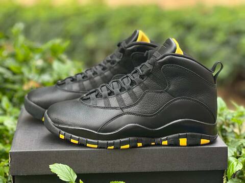 Jordan Air Jordan 10 Retro HOH HJ6779 001 Black Yellow EU 43 Basketball Shoe - Men's (BS-87067)