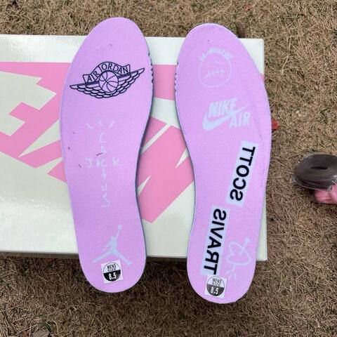 Jordan Air Jordan 1 Low OG SP Travis Scott IQ7604-100 Cream White Pink Blue EU 42 Sneaker - Men's (BS-87187)