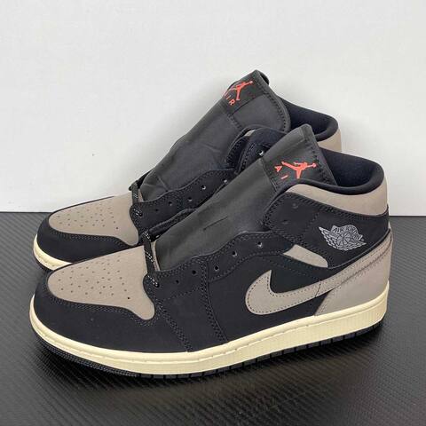 Jordan Air Jordan 1 Mid SE IB7110-002 Black Grey Cream White Sneaker (BS-87184)