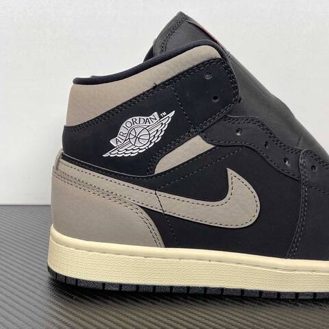 Jordan Air Jordan 1 Mid SE IB7110-002 Black Grey Cream White Sneaker (BS-87184)