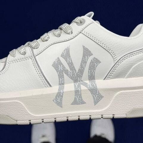 MLB Chunky Liner 3 White Light Grey Skate Shoe Skate Sneakers (BS-86802)