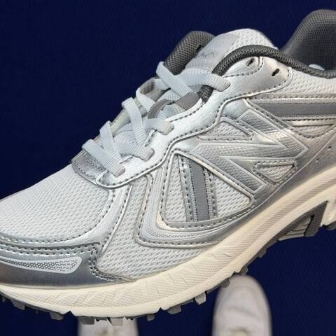 New Balance 410 V5 MT410KM5 White Silver Cream Grey EU 38 Trail Shoe - Women's (BS-87112)