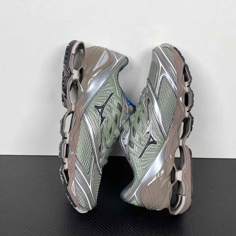 Mizuno Wave Prophecy D1 GA251102 Sage Green Silver Taupe Black Running Shoe Running Sneakers (BS-86774)