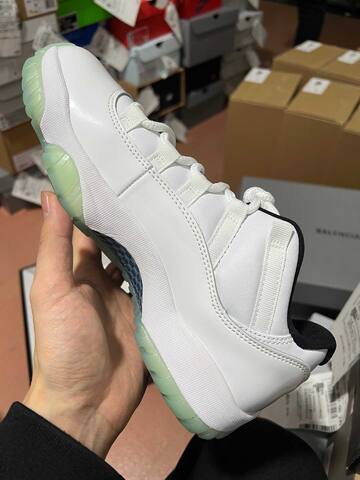 Jordan Air Jordan 11 Low Legend Blue White Black Blue Light Green Basketball Shoe (BS-87320)