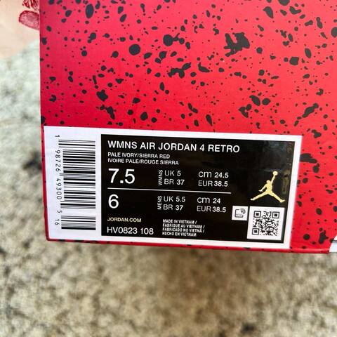 Jordan Air Jordan 4 Retro HV0823-108 White Red EU 40-47 5 Basketball Shoe - Men's (BS-87254)