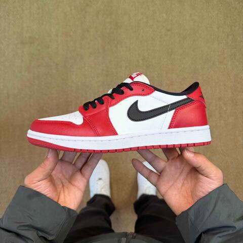 Jordan Air Jordan 1 Retro Low OG HQ6998-600 White Red Black EU 41 Sneaker - Men's (BS-87198)