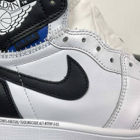 Jordan Union LA x Fragment Design x Air Jordan 1 High II7202-100 White Black Blue Basketball Shoe (BS-87148)
