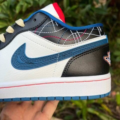 Jordan Air Jordan 1 Low SE FV3622 141 White Industrial Blue Black Red EU 41 Sneaker - Men's (BS-87173)