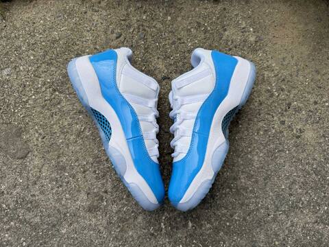 Jordan Air Jordan 11 Low FV5104-100 White University Blue Ice Blue Basketball Shoe (BS-87321)