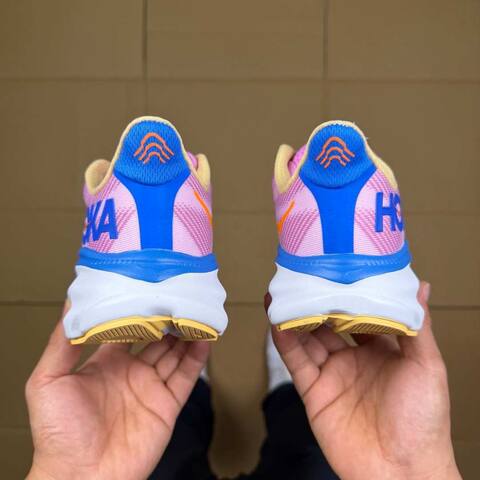 HOKA Clifton 9 Pink Blue White Yellow Orange Running Shoe Running Sneakers (BS-86868)