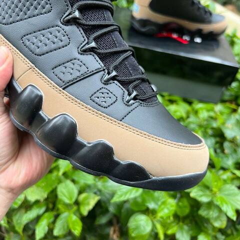 Jordan Air Jordan 9 Retro CT8019 034 Black Light Olive Brown US 9 5 UK 8 5 BR 41 EUR 43 27 5cm Basketball Shoe - Men's (BS-86741)