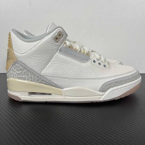 Jordan Air Jordan 3 Ivory FJ9479-100 White Grey Cream Gum Basketball Shoe (BS-87346)