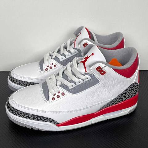 Jordan Air Jordan 3 Retro Fire Red DN3707-160 White Red Grey Black Basketball Shoe (BS-87345)