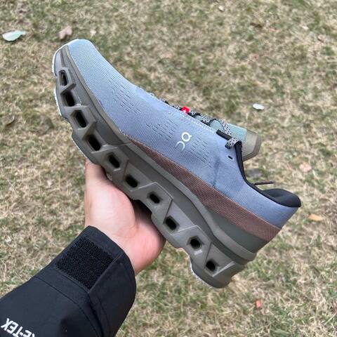 On Cloudmonster 2 PLS TL 3MF10493192 Mist Blue Olive Brown White US 8 EU 41 UK 7 5 JP 26 Running Shoe Running Sneakers - Men's (BS-86986)
