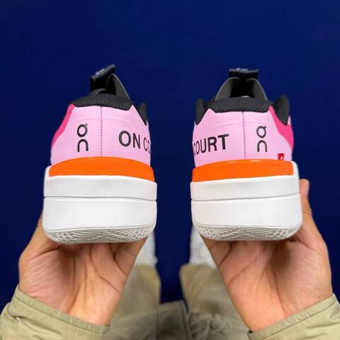 On Running The Roger Pro 7 MF30103606 Pink Orange Black White Tennis Shoe Casual Sneakers (BS-86755)