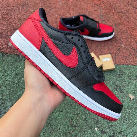Jordan Air Jordan 1 Retro Low OG IW6276 001 Black Varsity Red US 8 5 UK 7 5 BR 40 EUR 42 26 5 Cm Sneaker - Men's (BS-87213)