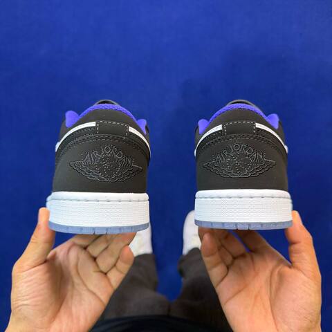 Jordan Air Jordan 1 Low 553558-108 White Black Dark Concord EU 41 Sneaker - Men's (BS-87150)