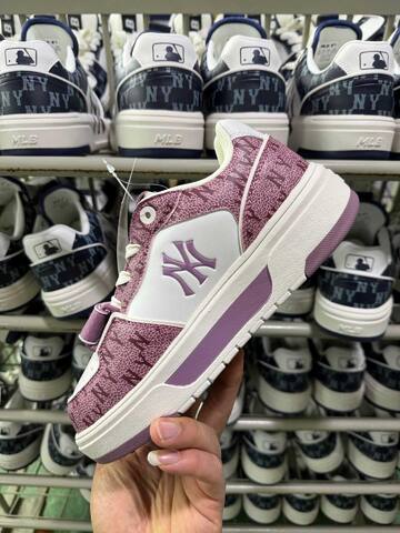 MLB Chunky Liner 3 ASXP025 White Purple Dark Pink Sneaker Casual