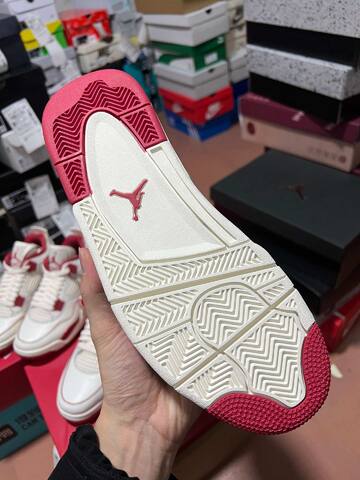 Jordan Air Jordan 4 Retro Valentines Day HV0823 108 Sail Sierra Red White Basketball Shoe (BS-87263)